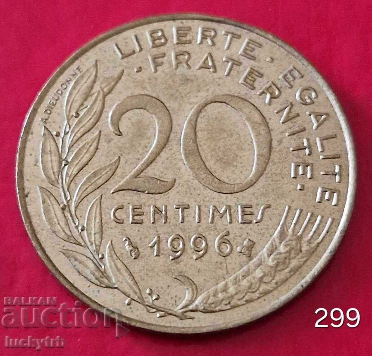 20 bani 1996 - Franța