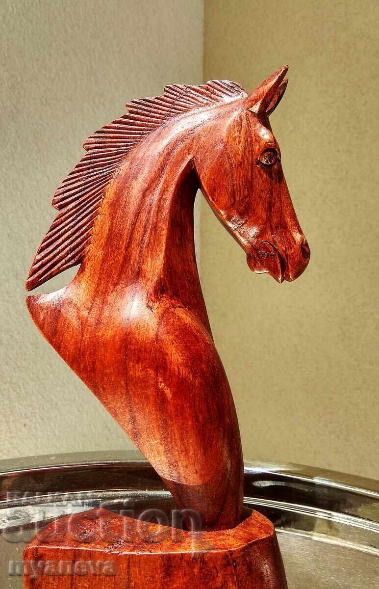 Wood carving with image of a horse, handmade with price € 35.00 | 68.45 BGN