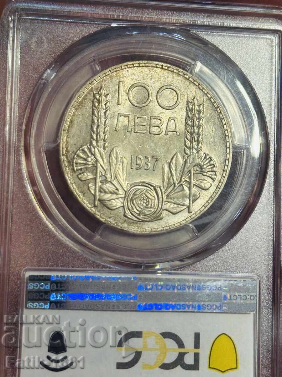 100 leva 1937g. PCGS MS62 - 6