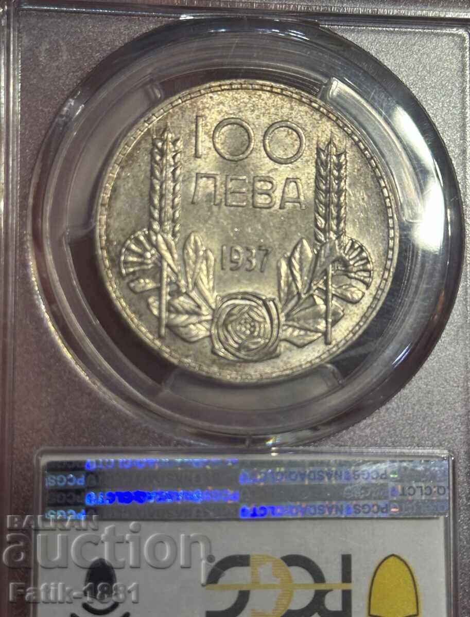 100 leva 1937g. PCGS MS62 - 7