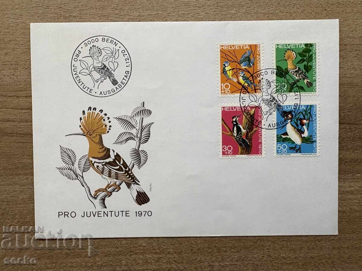 Switzerland - First Day Cover - Birds (1970)