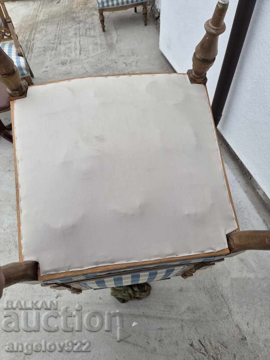 Красив винтидж дървен стол масив!!! - 7