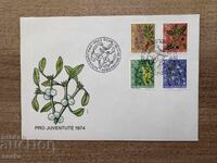 Elveția - Plic de prima zi - Plante forestiere (1974)