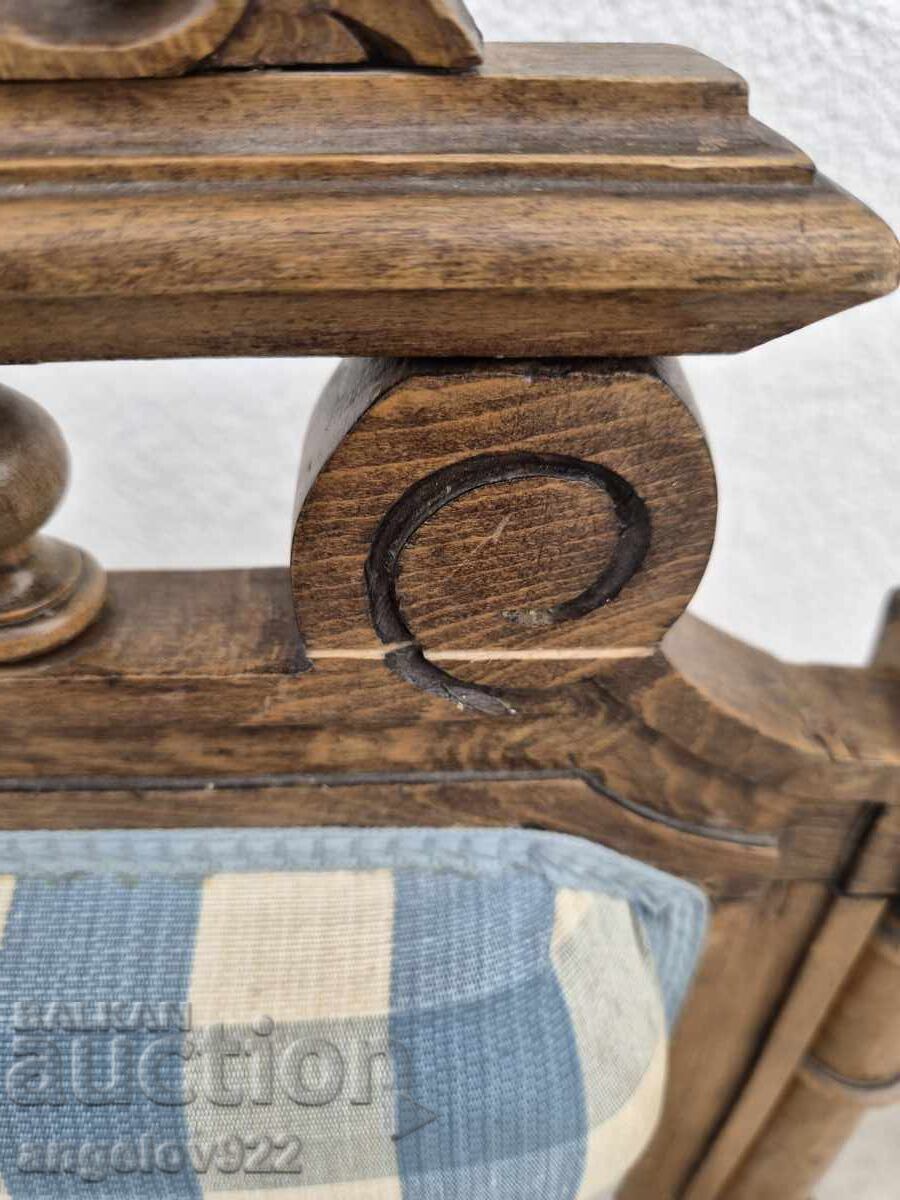 Scaun vintage din lemn masiv, frumos!!! - 7