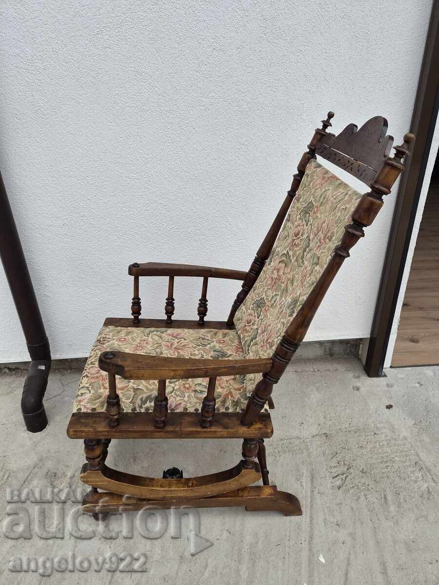 Frumos scaun balansoar vintage din lemn masiv!!! - 6