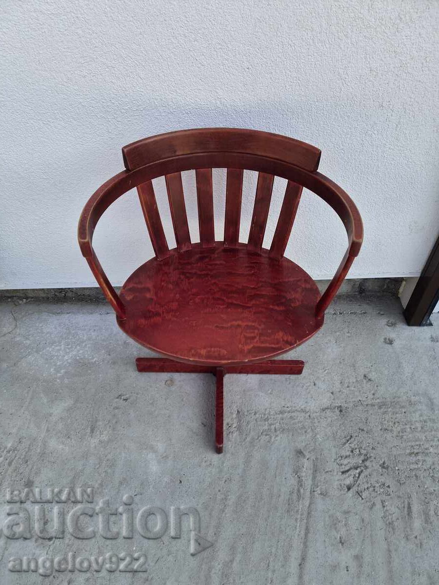 Vintage wooden swivel chair solid wood!!!