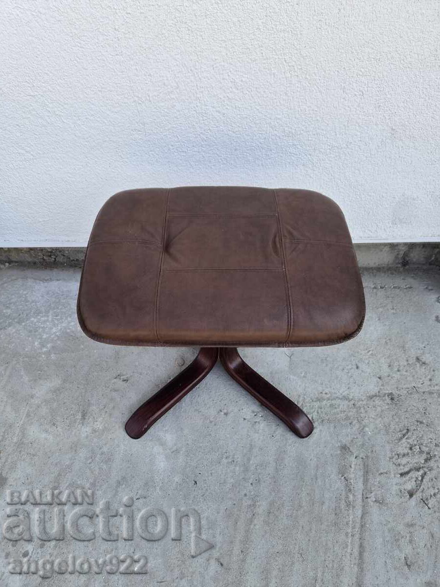 Leather Footstool with Genuine Leather!!!