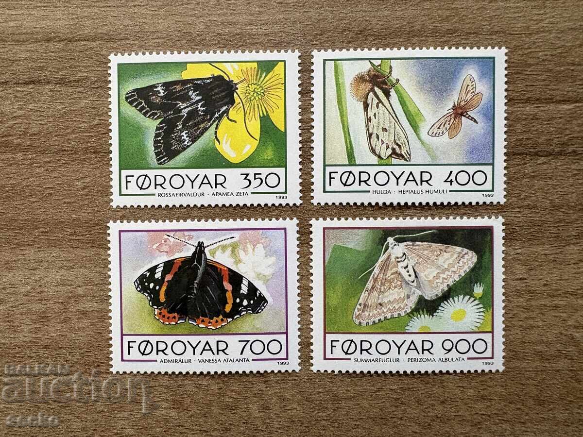Νήσοι Φερόες - Πεταλούδες Φερόων (1993) MNH