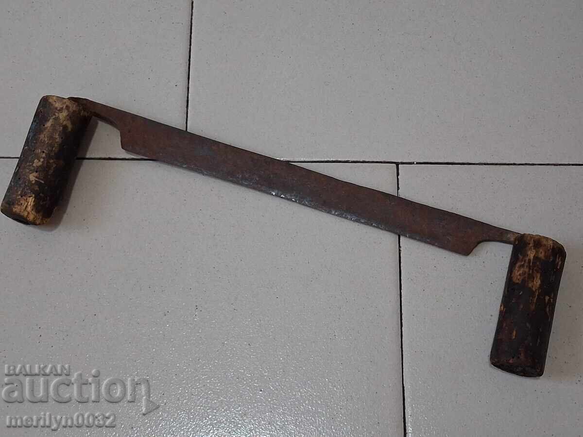 Стар кован рукан инструмент ковано желязо ренде дървения