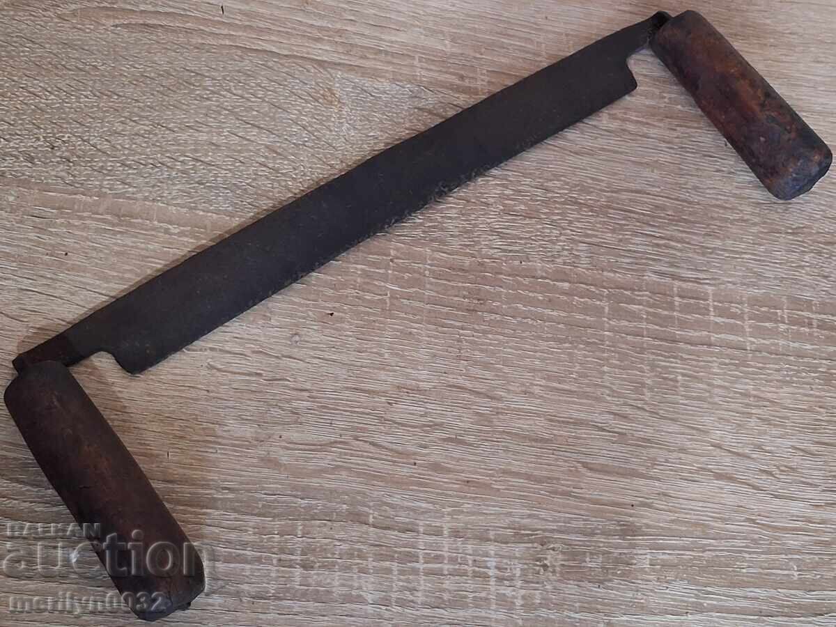 Livrarea Vechi instrument de mână forjat, din fier forjat, din lemn