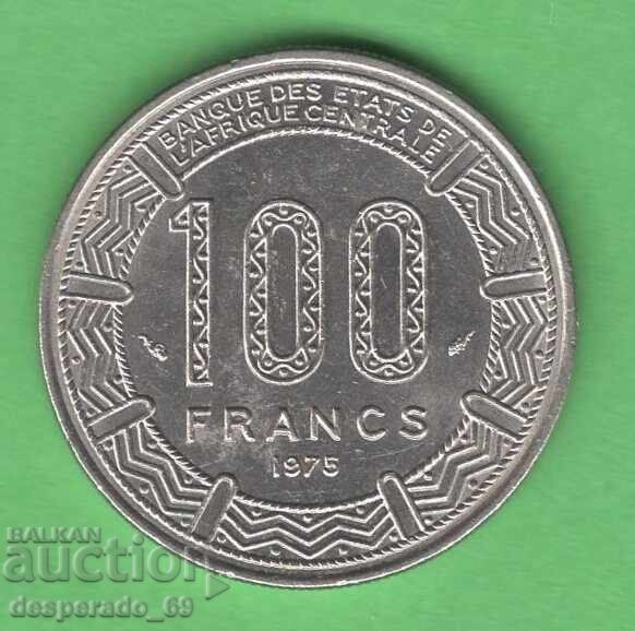 (¯`'•.¸ 100 φράγκα 1975 ΚΑΜΕΡΟΥΝ UNC ¸.•'´¯)