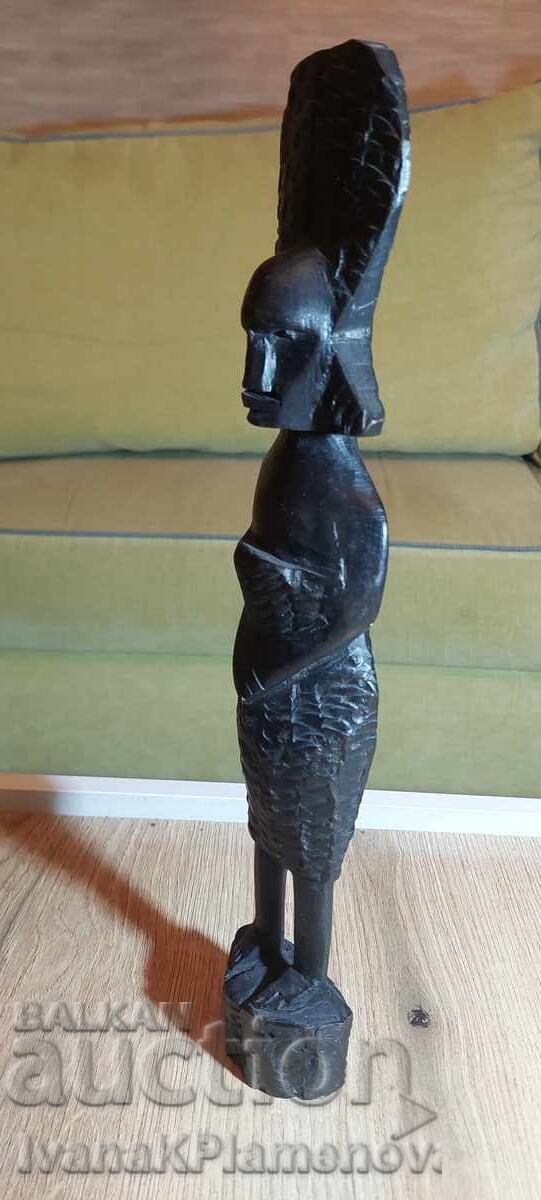 Licitație Statuetă din lemn sculptat Africa pentru cunoscători 36cm