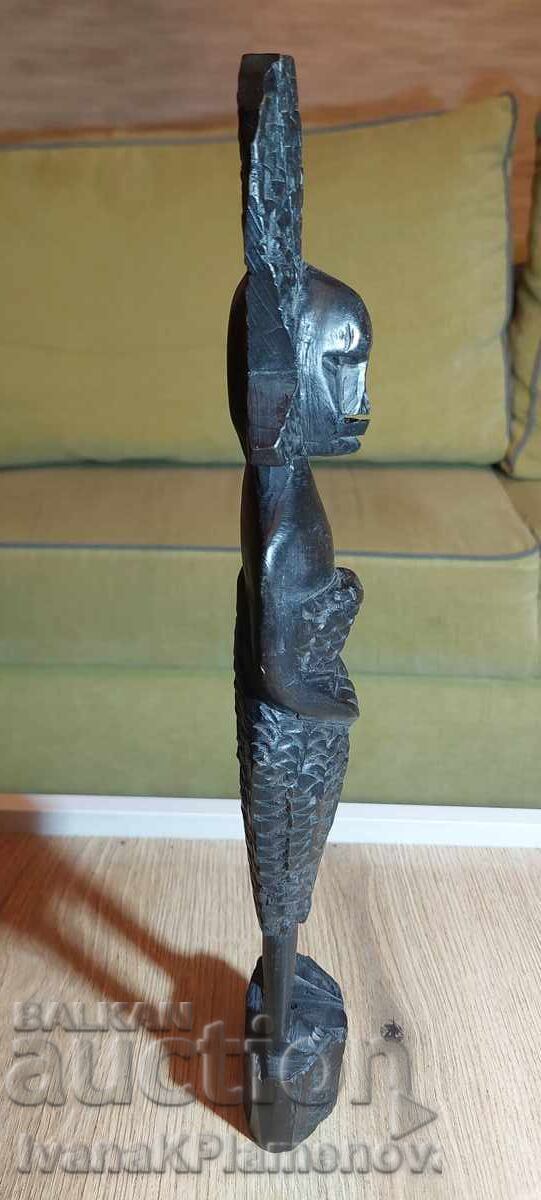 Livrarea Statuetă din lemn sculptat Africa pentru cunoscători 36cm