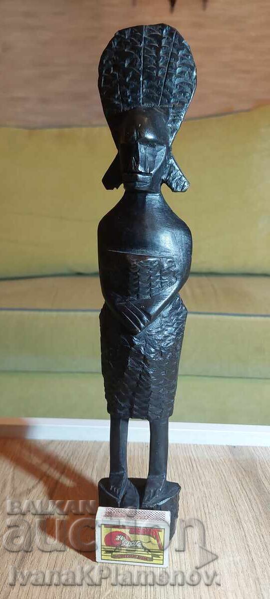 Statuetă din lemn sculptat Africa pentru cunoscători 36cm - 6