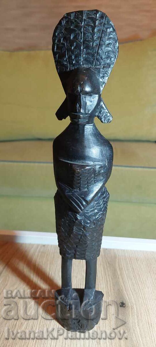 Statuetă din lemn sculptat Africa pentru cunoscători 36cm