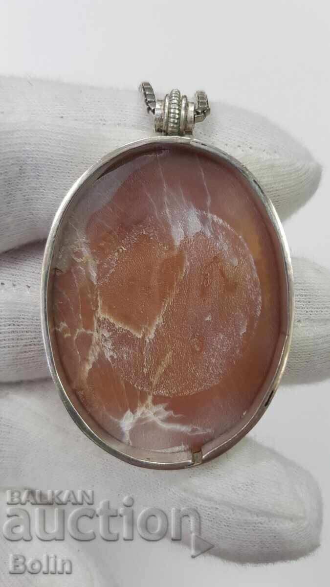 Frumos pandantiv argintiu cu Camee - secolul XX - 5