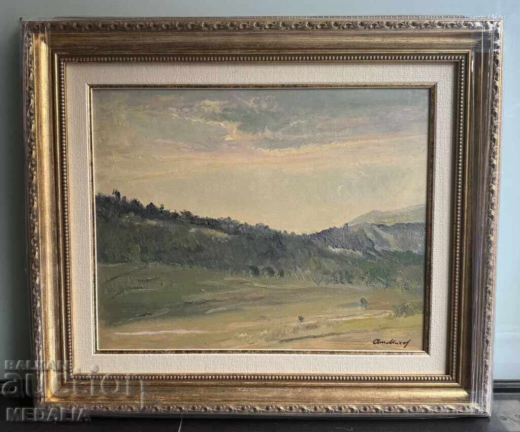 Atanas Mihov - "Peisaj" - ulei pe pânză - semnat - înrămat