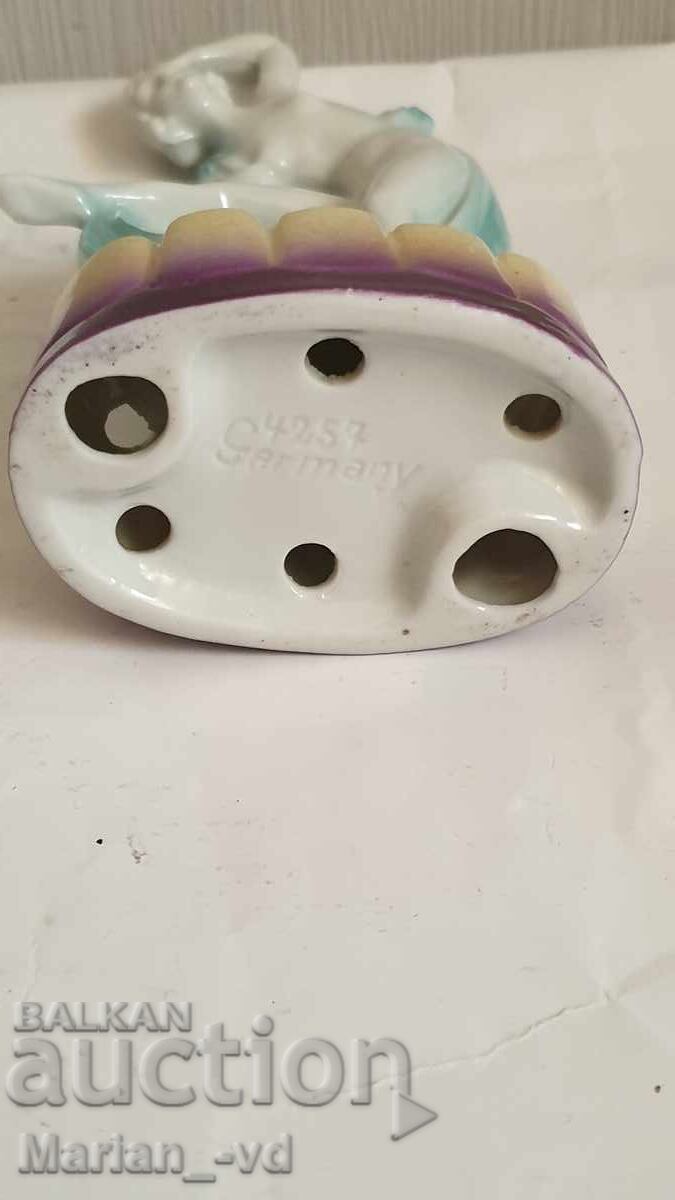 Licitație Doamnă dansatoare cu voal Broască floare figurină Art Nouveau Licitație Doamnă dansatoare cu voal Broască floare figurină Art Nouveau