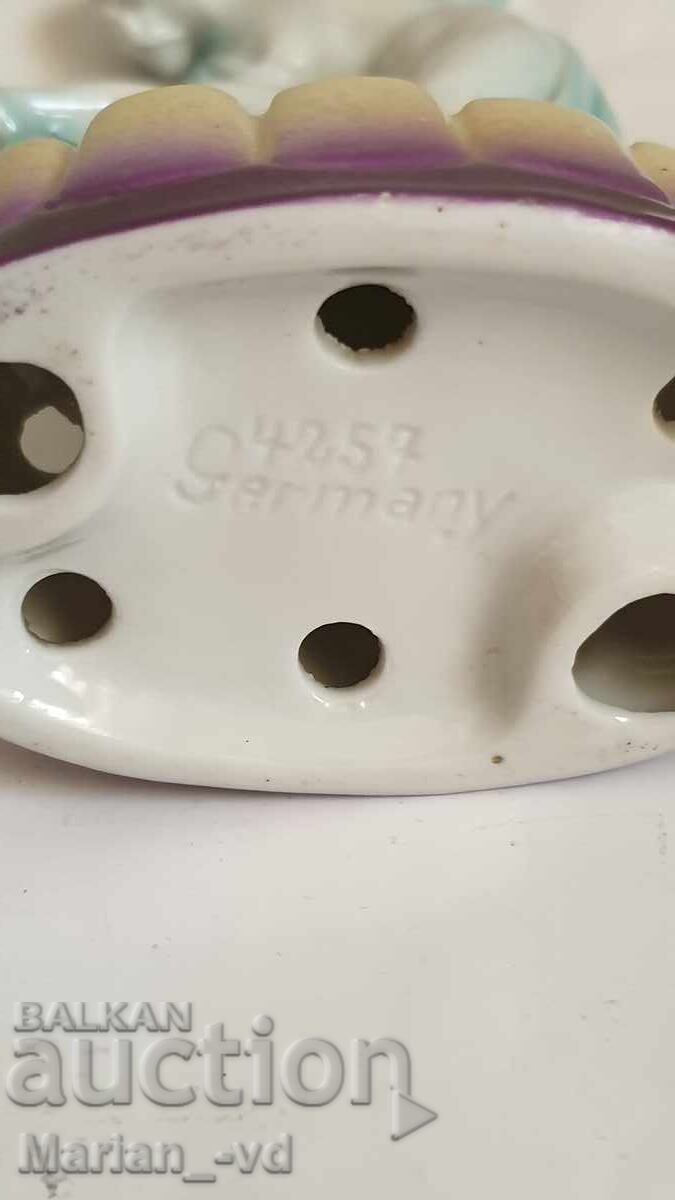 Livrarea Doamnă dansatoare cu voal Broască floare figurină Art Nouveau Livrarea Doamnă dansatoare cu voal Broască floare figurină Art Nouveau