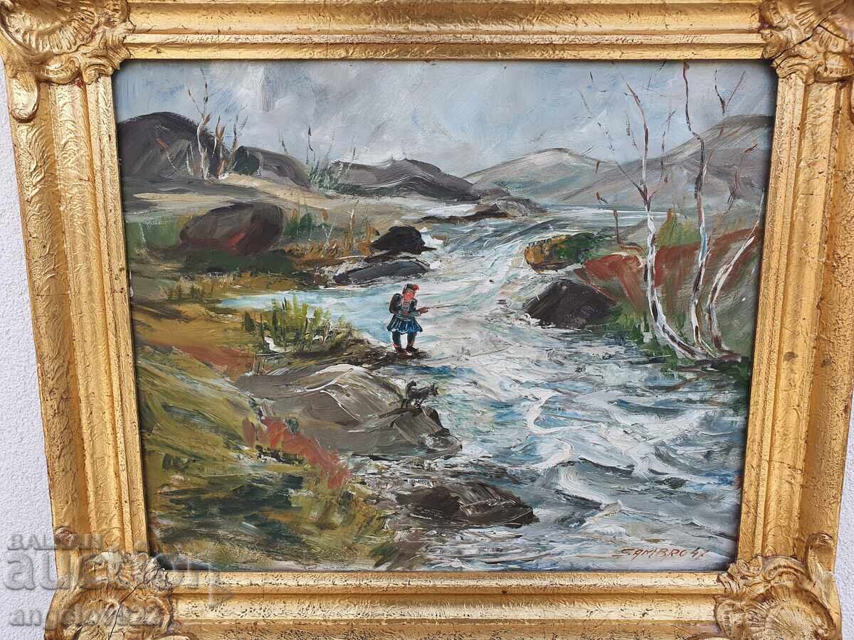 Доставка на Авторска картина с маслени бои върху фазер!!!