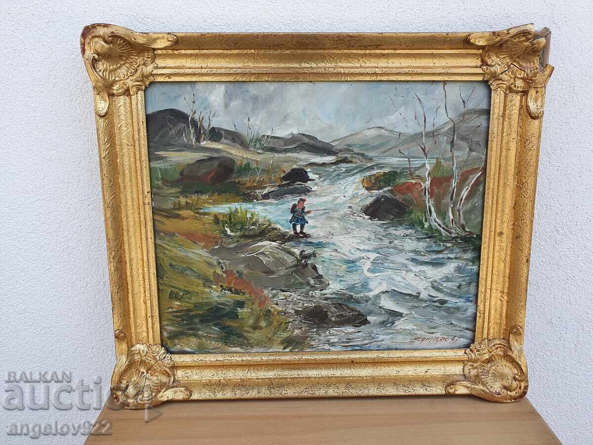 Авторска картина с маслени бои върху фазер!!!