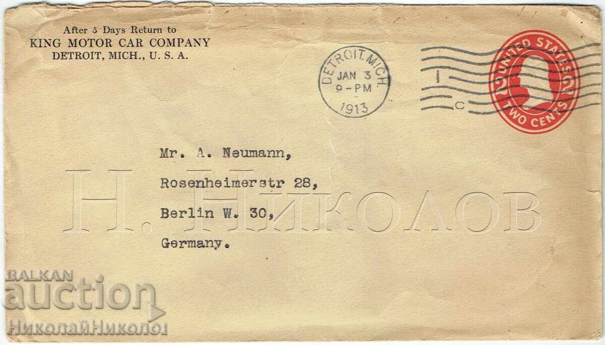 1913 STARE PLIC DETROIT AUTOMOBILE COMPANY KING J414