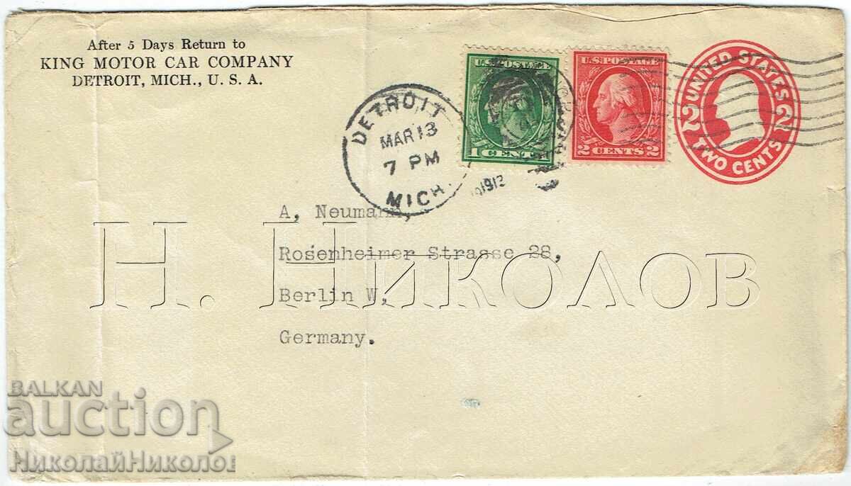 1913 STARE PLIC DETROIT AUTOMOBILE COMPANY KING J415