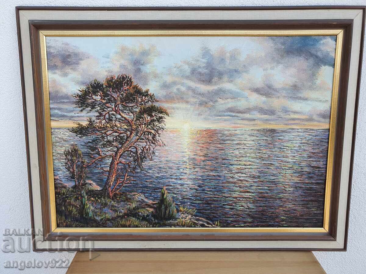 Licitație Pictură în ulei originală mare pe pânză!!!