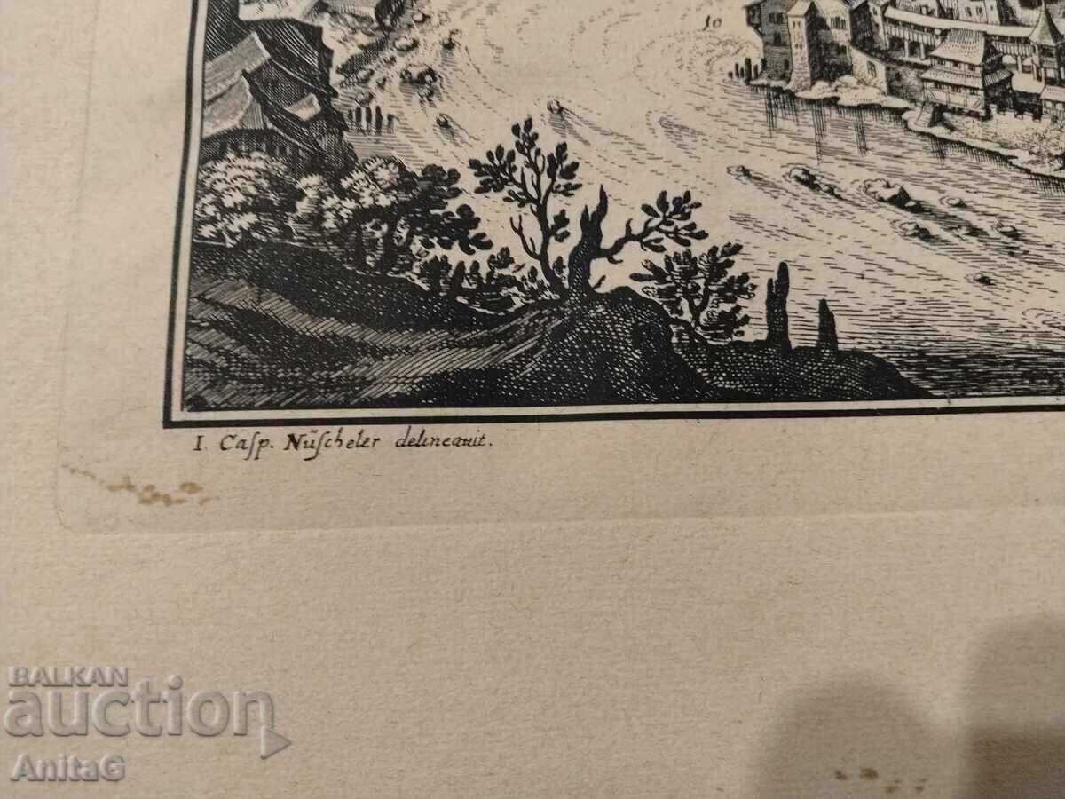 Παράδοση Μπάντεν, Ελβετία – μεγάλη αντίκα χαρακτικό (αναπαραγωγή)