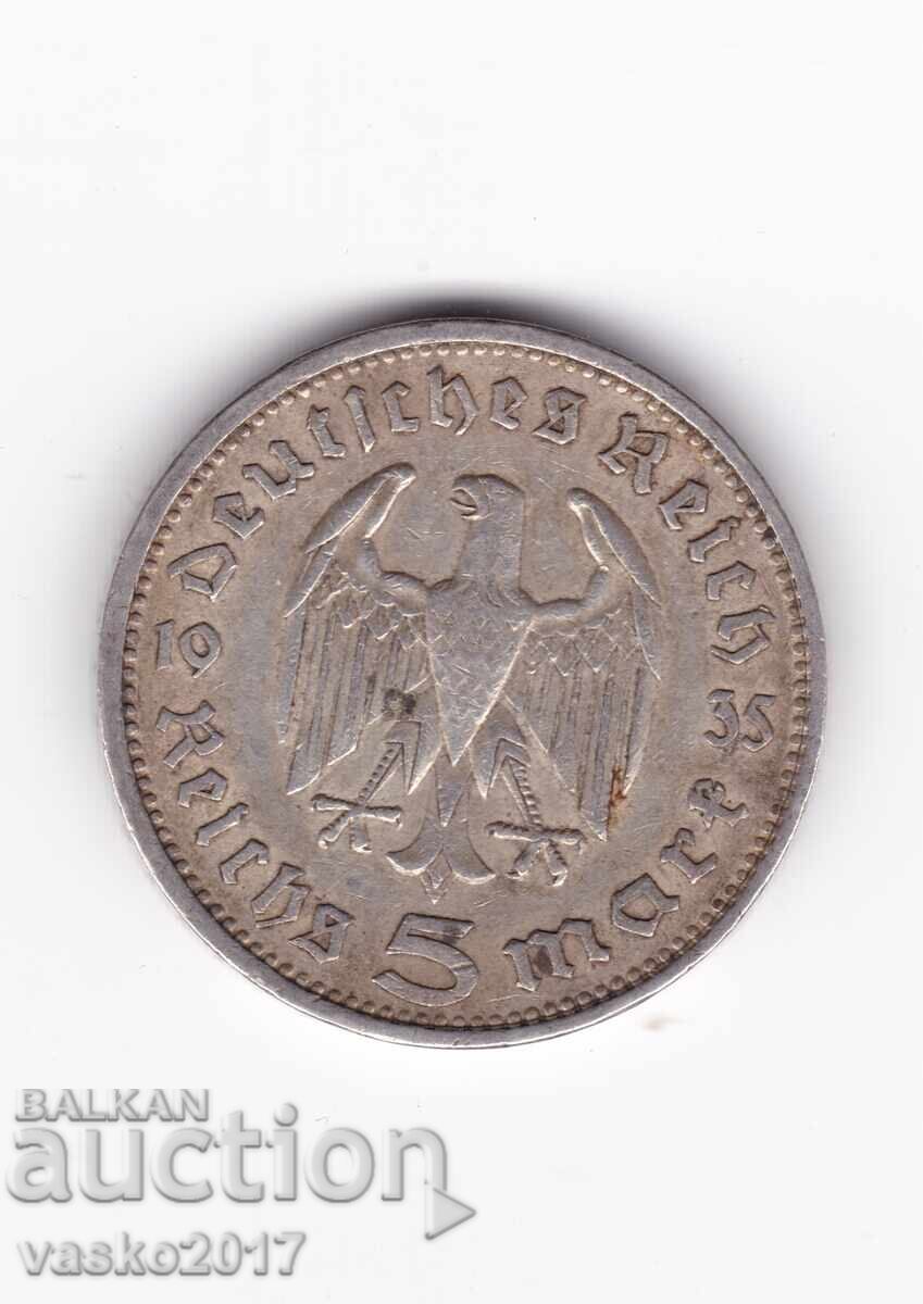 5 γραμματόσημα - Γερμανία 1935