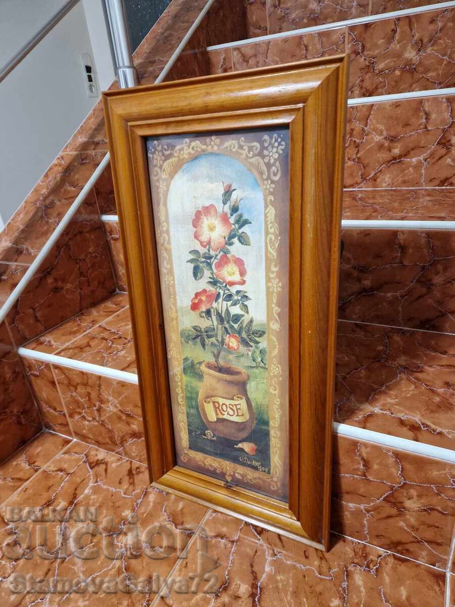 Unique antique master artist's oil painting plywood - 5