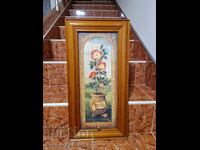 Unică pictură de artă antică, ulei pe placaj, de autor