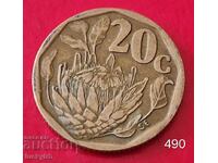 20 cenți 1992 - Africa de Sud