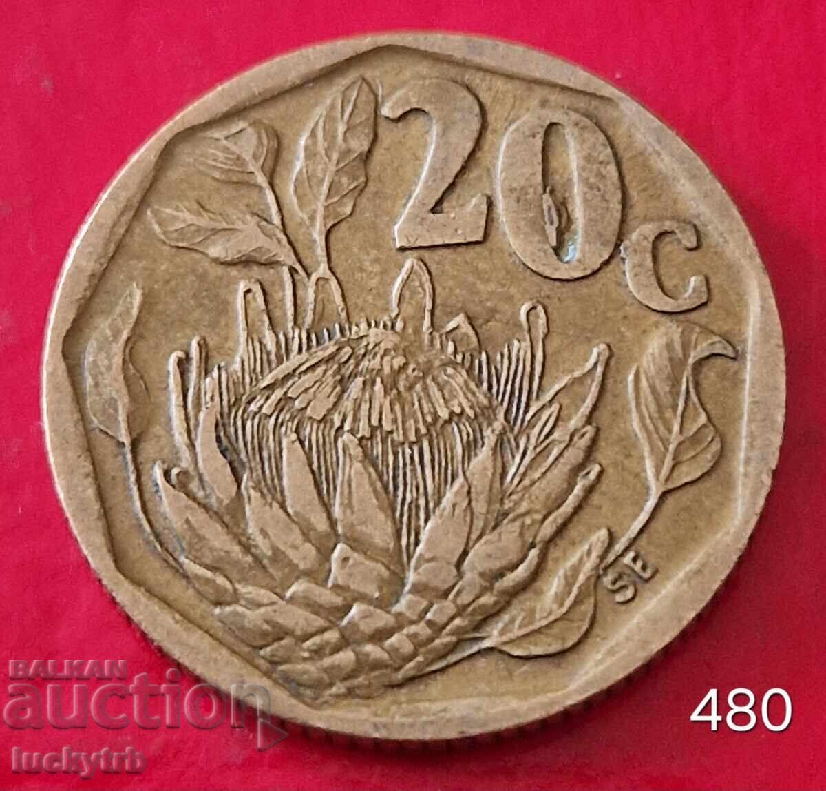 20 cenți 1995 - Africa de Sud 20 cenți 1995 - Africa de Sud