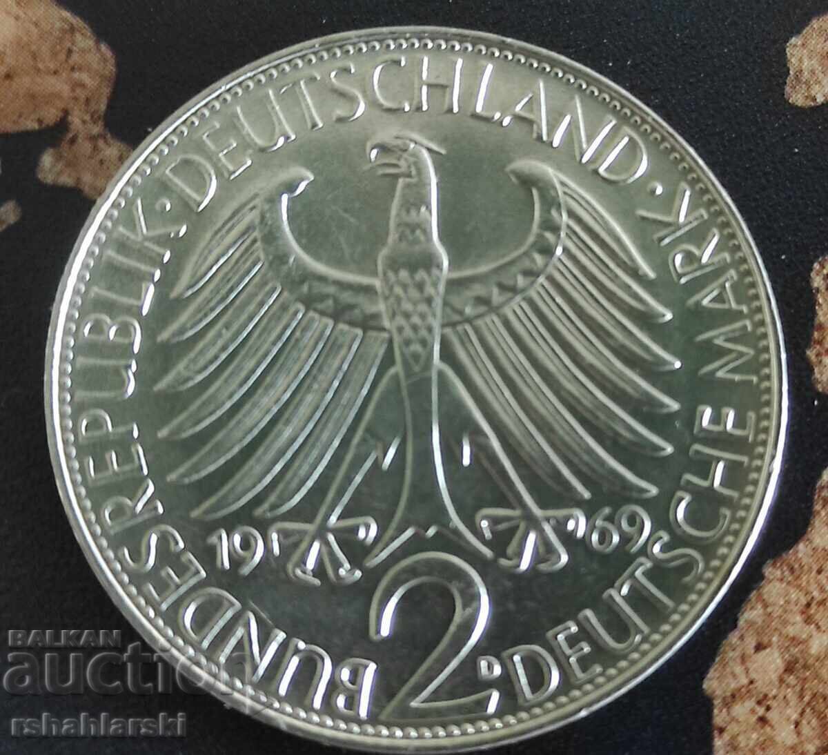 Монета Германия 2 марки "D" [1969]
