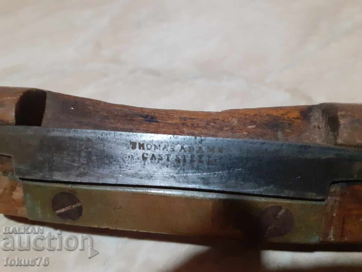 Auction  Old antique plane knife Thomas Adams - unique, bronze