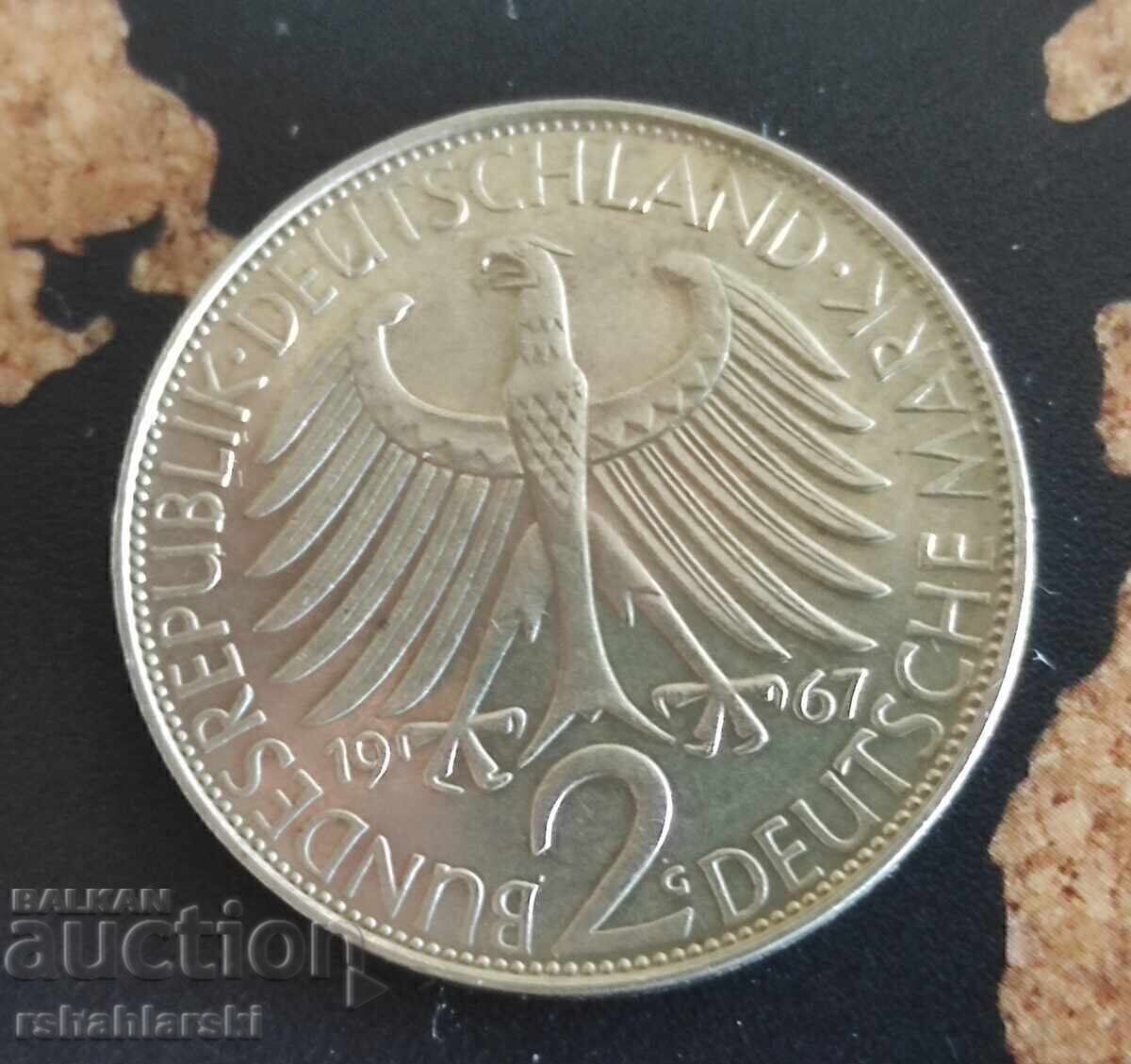 German 2 Mark Coin "G" [1967]