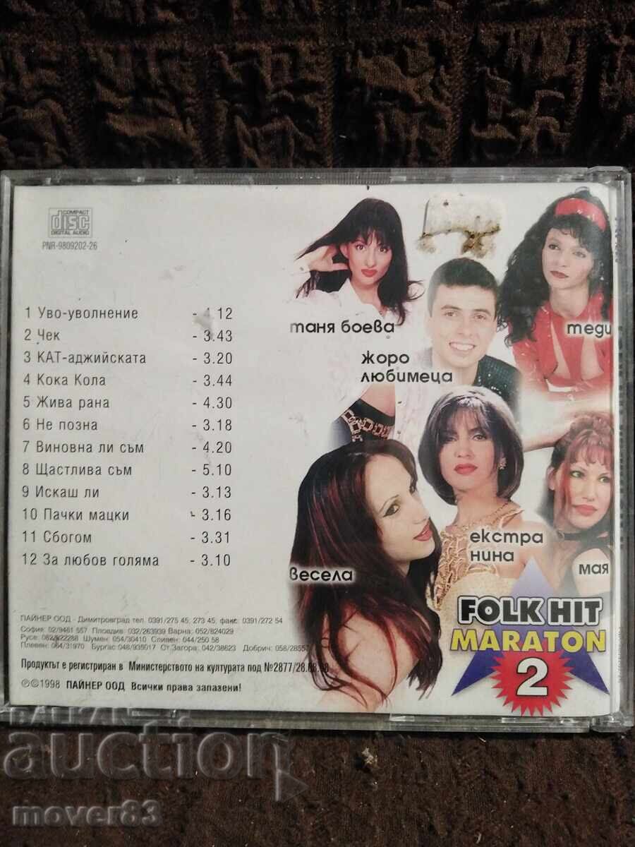 Licitație CD disc. Maraton de hituri folk. 1998
