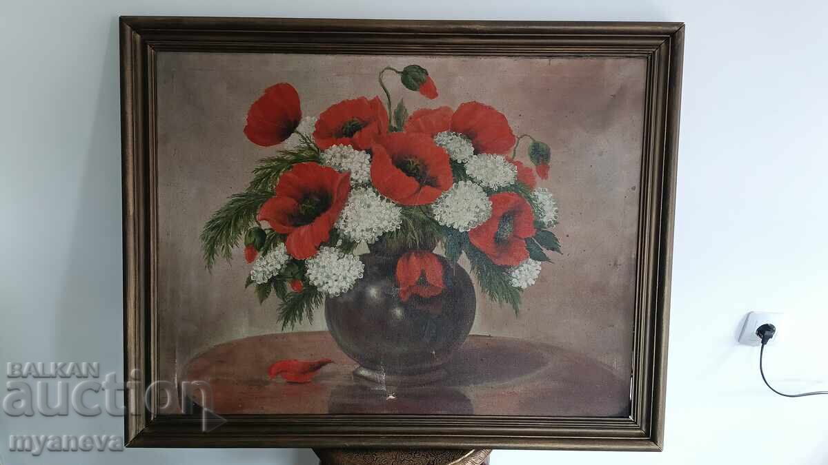 Delivery of Old oil painting on canvas in a wooden frame