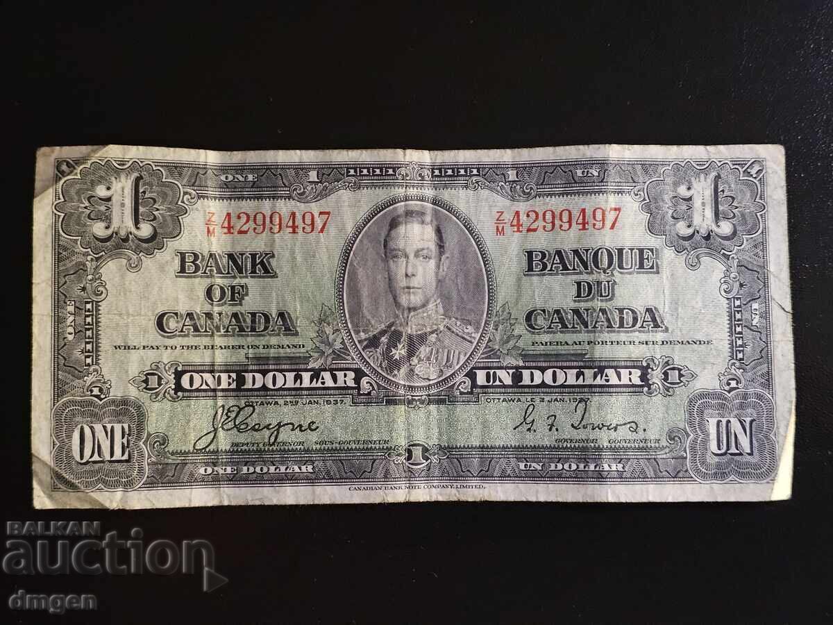 1 dolar Canada 1937