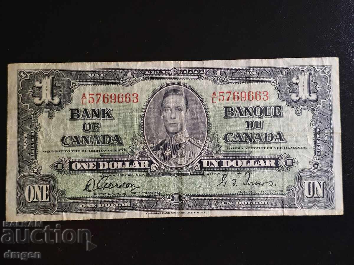 1 dolar Canada 1937