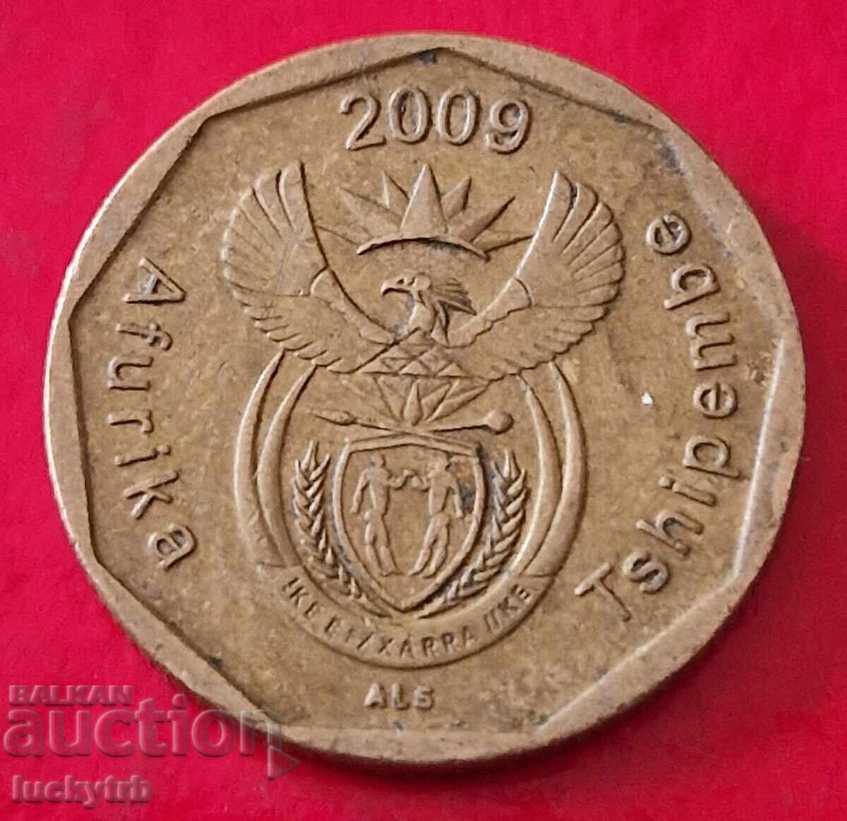 20 cenți 2009 - Africa de Sud cu preț € 1.00 | 1.96 BGN