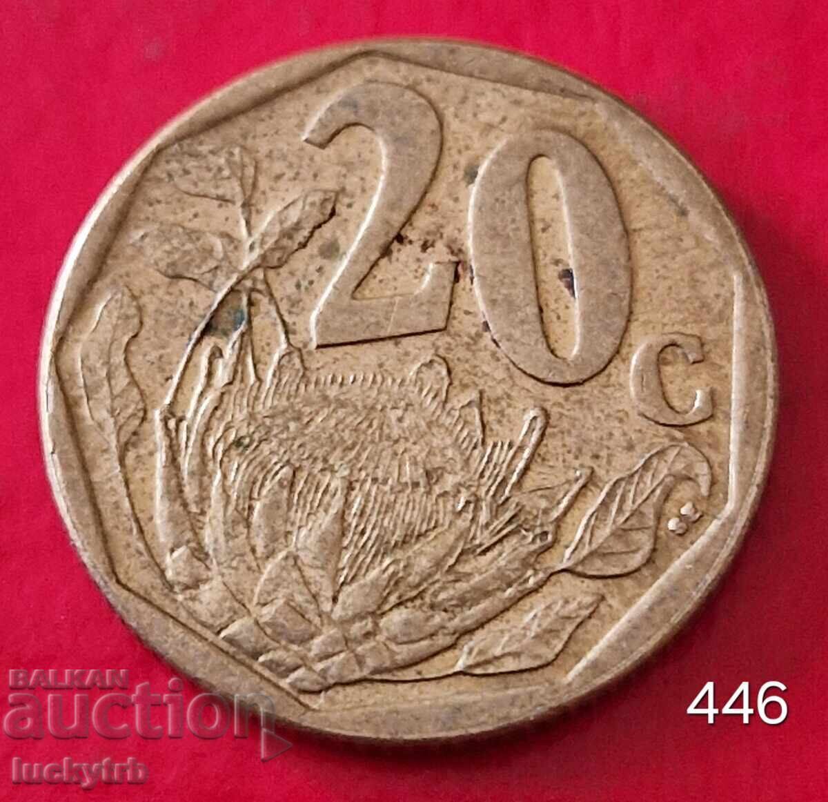 20 cenți 2015 - Africa de Sud 20 cenți 2015 - Africa de Sud
