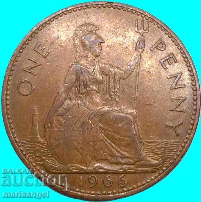 1 penny 1966 Marea Britanie Elisabeta II 30mm bronz cu preț € 1.95 | 3.81 BGN