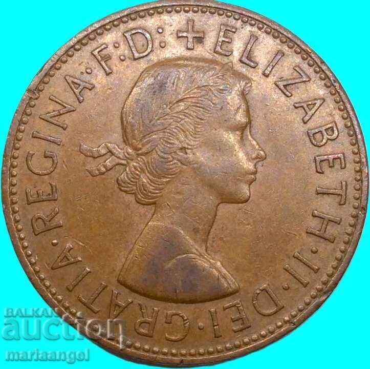 1 penny 1966 Marea Britanie Elisabeta II 30mm bronz