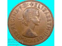 1 penny 1966 Marea Britanie Elisabeta II 30mm bronz