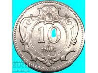 Austria 10 heller 1907