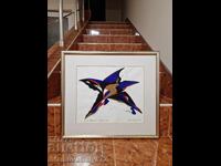 Mara Lateva - Navă spațială, pictură, tuș și peniță