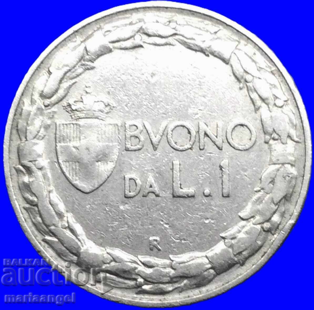 Livrarea 1 Lira 1924 Italia Livrarea 1 Lira 1924 Italia