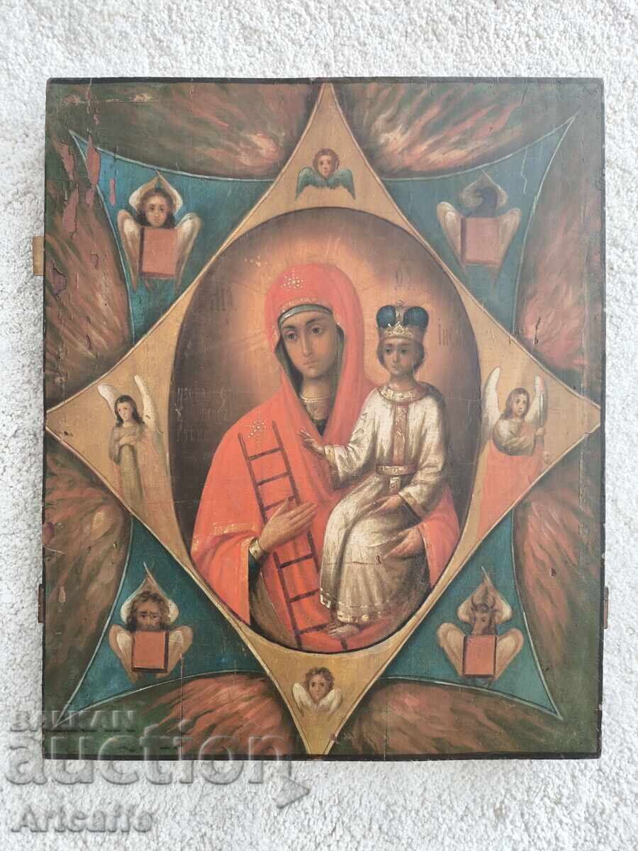 Παναγία και Βρέφος - παλιά εικόνα, Ρωσική Αυτοκρατορία, 1850